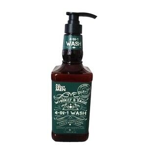 ALL ABOUT MEN 4-in 1 BODY WASH 33.8 Fl oz Whiskey & Sage Paraben-Free NEW!